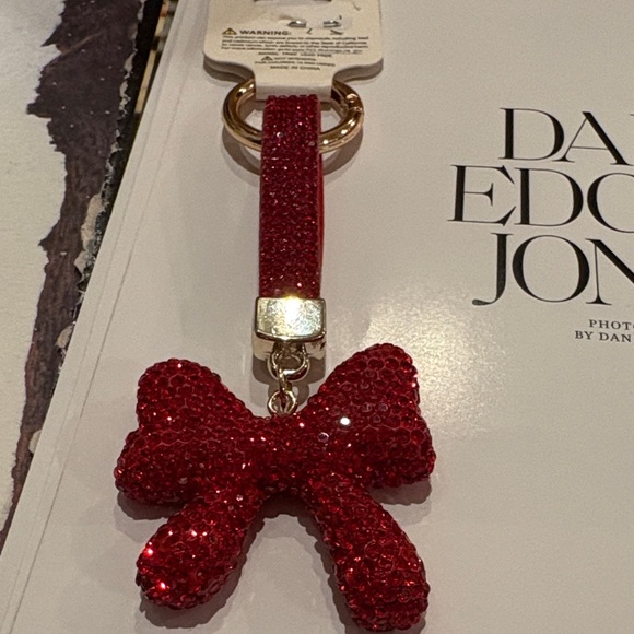 ❤️ Red Rhinestone Bow Keychain - Picture 6 of 8